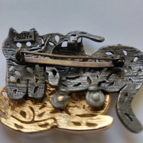 Vintage Pin Brooch Cat kitty - Picture 3 of 4